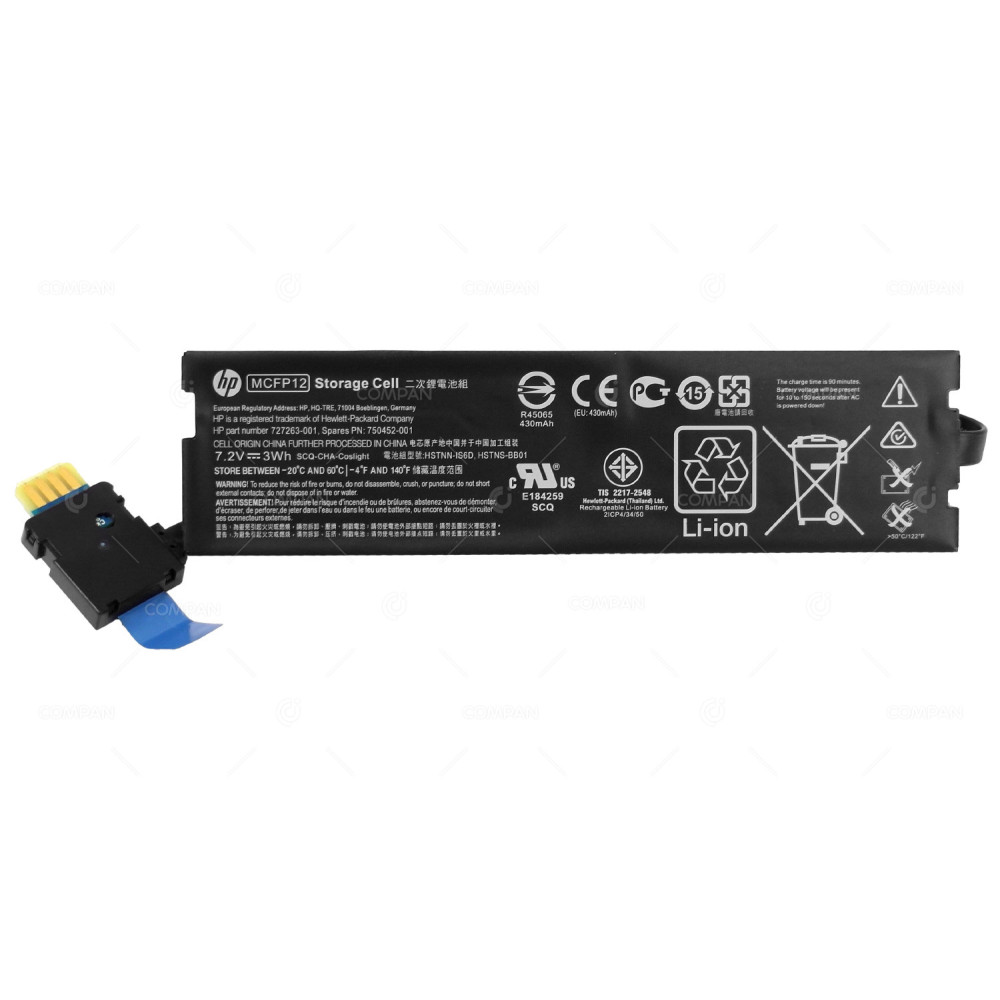 750452-001 HP 12W 7.2V MEGACELL CAPACITOR BATTERY PACK FOR PROLIANT BL460C G9